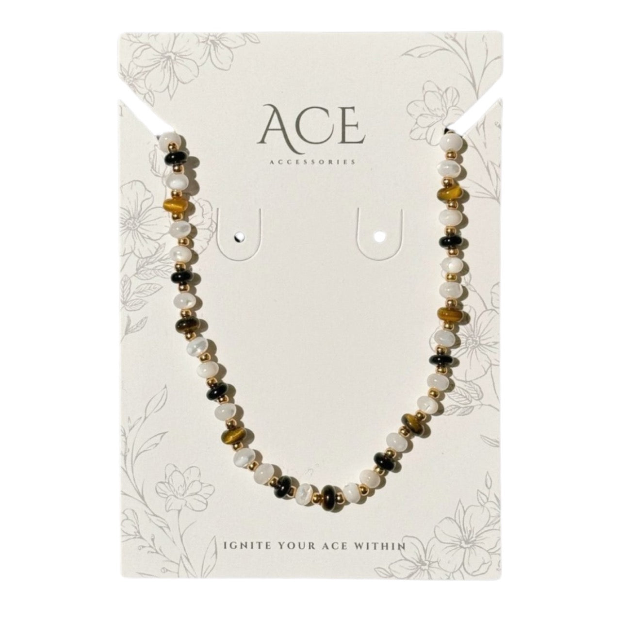 Tiger's Eye Black Agate Necklace